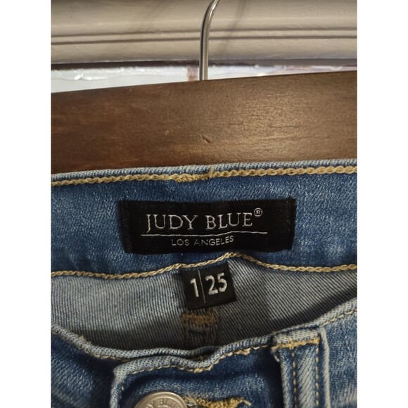 Judy Blue Women’s Skinny Fit Frayed Hem Jeans Size 25 Distressed Cropped - Picture 2 of 10